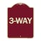 Signmission Designer Series Sign-3-Way, Burgundy Heavy-Gauge Aluminum Sign, 24" x 18", BU-1824-24408 A-DES-BU-1824-24408 - alternate 1